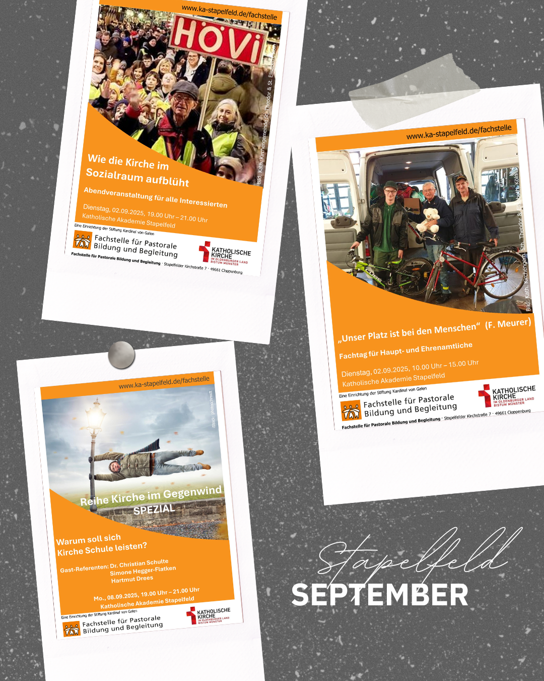 Collage der Veranstaltungen in Stapelfeld im Monat September 2025